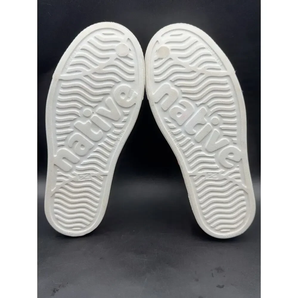 Native Jefferson Print Tropical Fruit Shoes M6 W8 White Multicolor Slip On